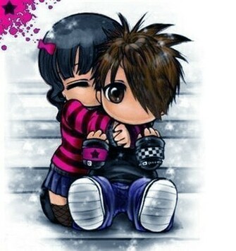 Cute Emo Cartoon Love Pictures