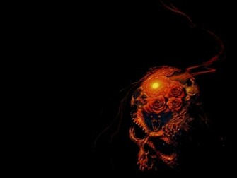 Skull Art On Black Wallpaper Android Wallpaperlepi