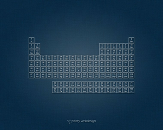 Periodic Table Denim Wallpaper In Blue By Averywebdesign