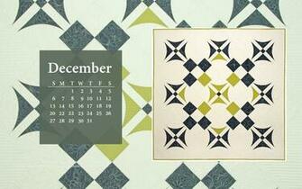 Quilt Calendar Computer Wallpaper December Books