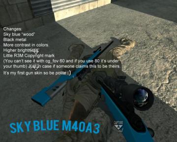 Sky Blue M40a3 Call Of Duty Modern Warfare Skin Mods