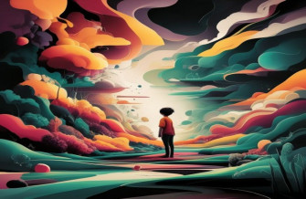 Abostrak Alone Boy Wallpaper