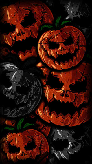 Spooky Halloween Night With A Dash Of Fall Color Wallpaper