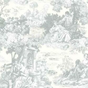 Brewster Benvolio Green Toile Wallpaper The Home Depot