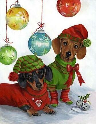 Dogs Animals Postcards Christmas Wallpaper Clipart