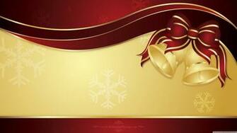 Photo Christmas Bells Background Gold Red Seasonal