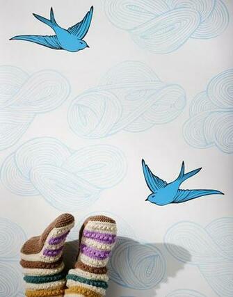Daydream Wallpaper French Blue Monument Interiors