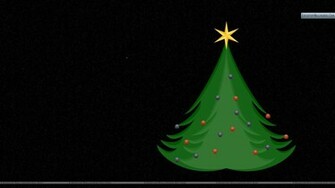 Christmas Tree With Black Background Wallpaper
