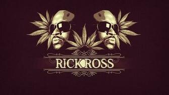 Rick Ross Weed Leafs Rap Wallpaper