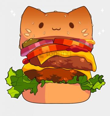 Cheeseburger Clipart Greasy Food Cartoon With Transparent