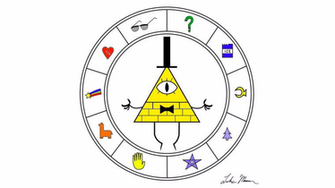 Bill Cipher Wheel Colored By R8ted R