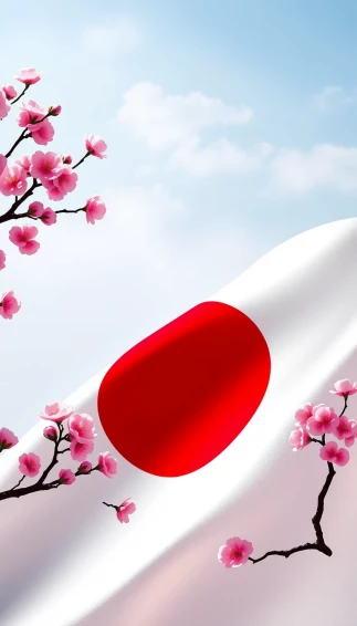 Japan Flag Phone Wallpaper
