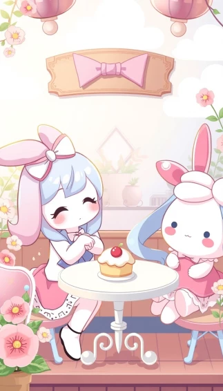 My Melody And Cinnamoroll Wallpaper