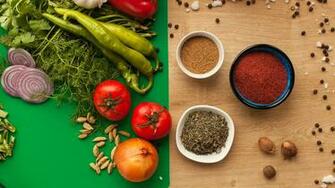 Image Onion Tomatoes Black Pepper Dill Garlic Food