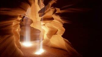 Arizona Sunlight Antelope Canyon Rock Formations Wallpaper Background