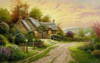 Thomas Kinkade Wallpaper Art Painings Desktop