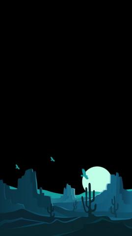 Amoled Wallpaper Phone Desert Night Cool