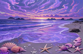 Purple Beach Wallpaper