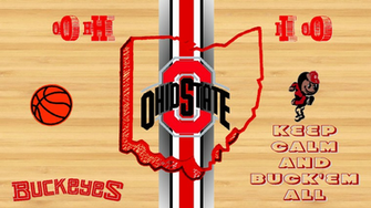 Keep Calm And Buck Em All Ohio State University Basketball Wallpaper