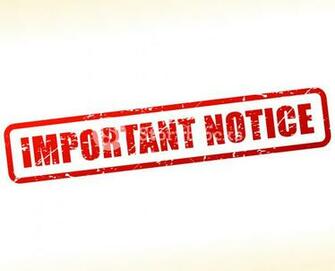 Illustration Of Important Notice Text Buffered On White Background