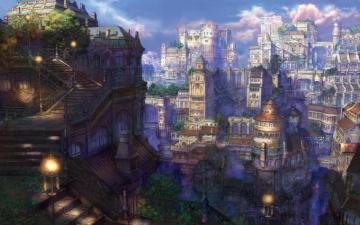 Anime Town Wallpaper