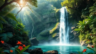 Rainforest Waterfall Wallpaper