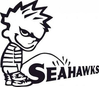 Pee On Piss Seattle Seahawks Vinyl Decal Sticker