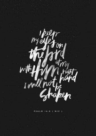 I Keep My Eyes On The Lord With Him At Right Hand Will Not
