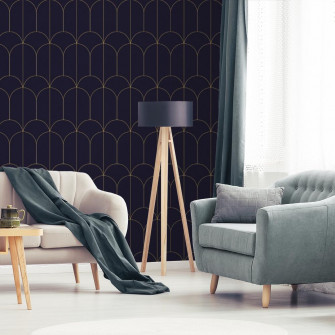 Elegant Art Nouveau Wallpaper