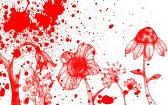 Blood Spatter Flower2 HD Wallpaper General