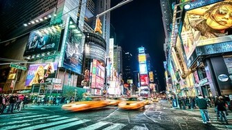 Theater District In Times Square New York Wallpaper HD