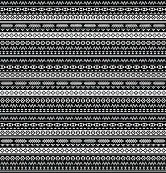 Aztec Tribal Seamless Black And White Pattern Royalty Stock Image