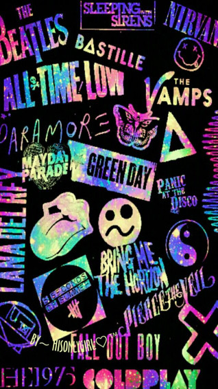 Awsome Bands And Singers Band Wallpaper Emo Neon