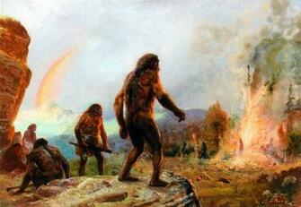 Zden K Burian Neanderthal Fire
