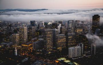 Wallpaper Winter The City Fog Usa San Francisco Image For