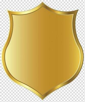 Badge Gold Template Shield Transparent Background