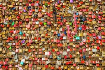 Germany Cologne Love Locks On The Hohenzollern Bridge In