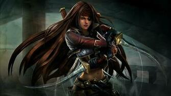 Katarina Art League Of Legends Girl Champion Lol Game HD
