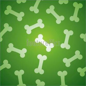 Dog Bone Pattern Background Green Fresh Bones Design