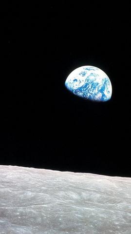 Earth Seen From The Moon iPhone Wallpaper