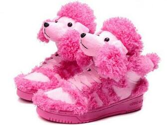 Poodle Rosa Sapatos Vetor