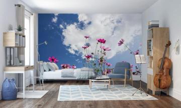 Pink Summer Flowers Wallpaper Mural Marmalade Art