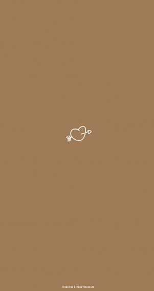 Cute Brown Aesthetic Wallpaper For Phone Arrow Heart