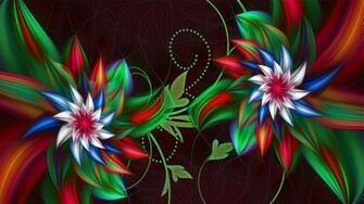 Wallpaper 3d Abstract Fractal Flowers Full HD 1080p