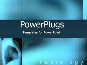 Radiology Text On Blue Powerpoint Template Background Of