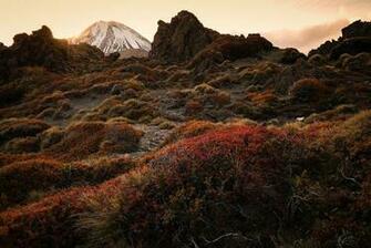 Mount Ngauruhoe Tongariro New Zealand Wallpaper Background