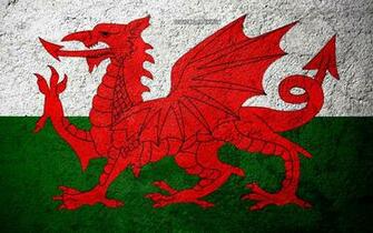 Wallpaper Flag Of Wales Concrete Texture Stone