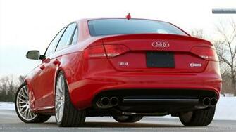 Red Stasis Signature Audi S4 Back Pose Wallpaper