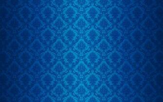 Full HD Wallpaper Background Vintage Blue Damask