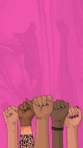 Pink Women Wallpaper Broken Panda